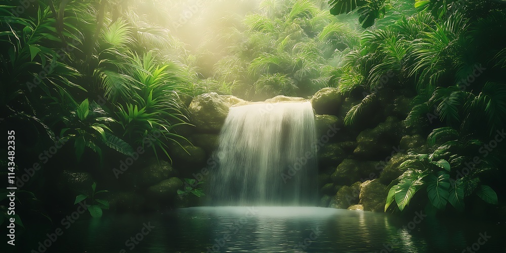 waterfall in the jungle waterfall in the jungle