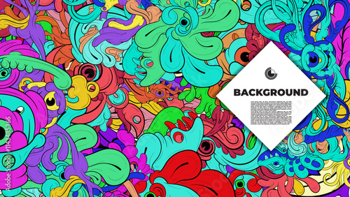 colorful psychedelic illustration for any design such as background, music festival, cover  book , summer flayer, homepage, landing page.