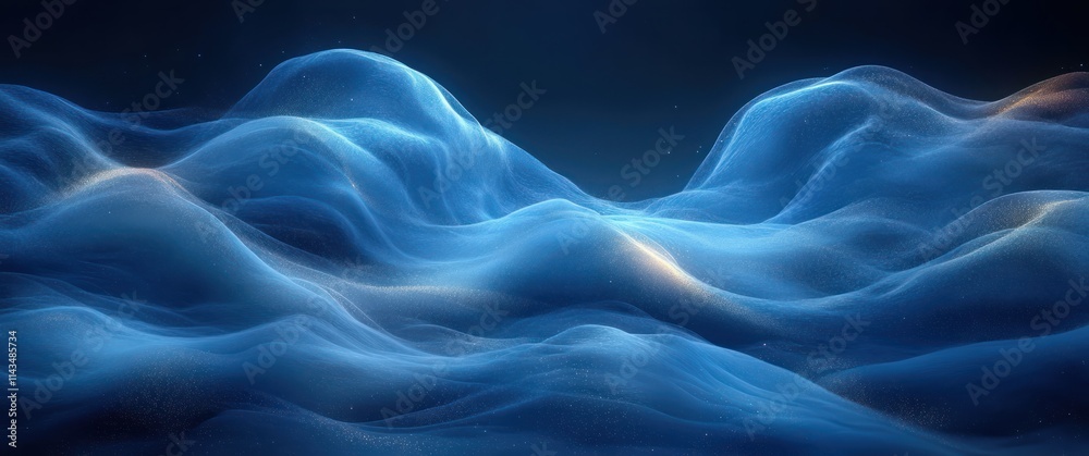 Monochromatic Dark Blue Abstract Background with Smooth Lines and Grainy Texture for Elegant Design Monochromatic Dark Blue Abstract Background with Smooth Lines and Grainy Texture for Elegant Design