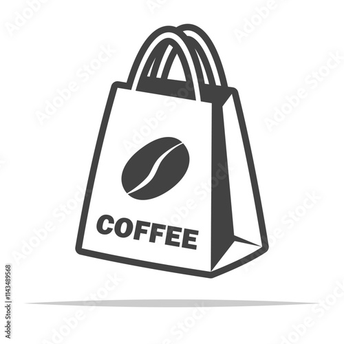 Coffee goodie bag icon transparent vector isolated