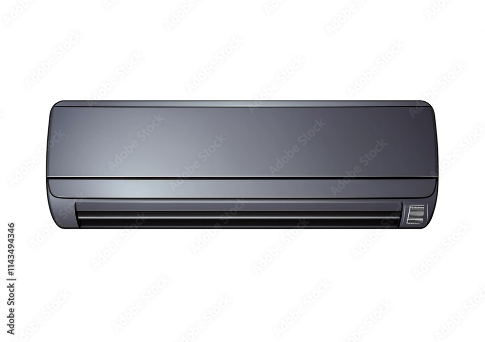 Sleek Design of Air Conditioner isolated on transparent or white background Sleek Design of Air Conditioner isolated on transparent or white background