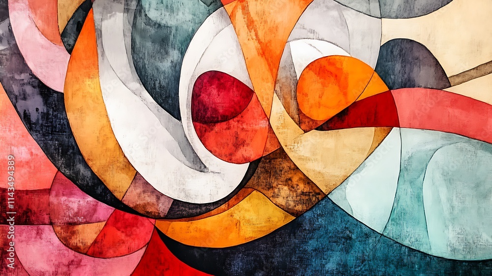 Fototapeta premium Boldly painted abstract digital art flowing colors dynamic style. AI Generated
