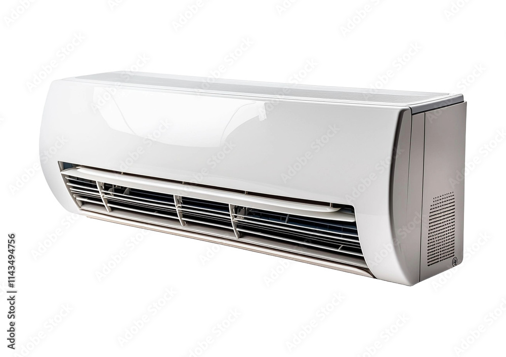 Sleek Design of Air Conditioner isolated on transparent or white background Sleek Design of Air Conditioner isolated on transparent or white background