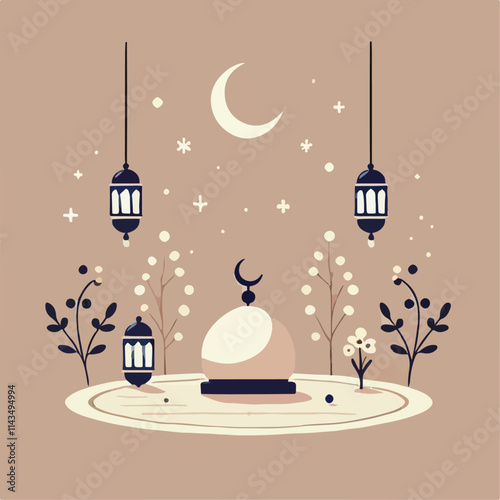 illustration of Ramadan ornaments