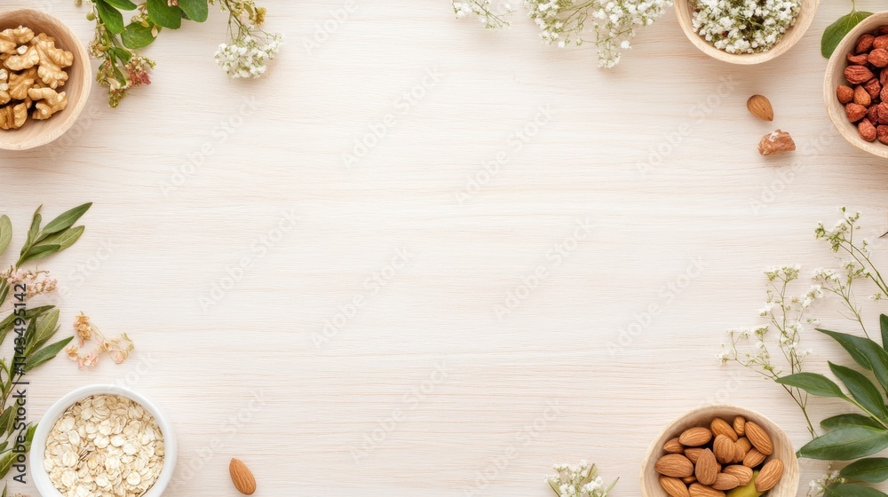 Softly Lit Wooden Table with Nuts and Dried Fruits Subtle Surreal Health and Wellness Softly Lit Wooden Table with Nuts and Dried Fruits Subtle Surreal Health and Wellness