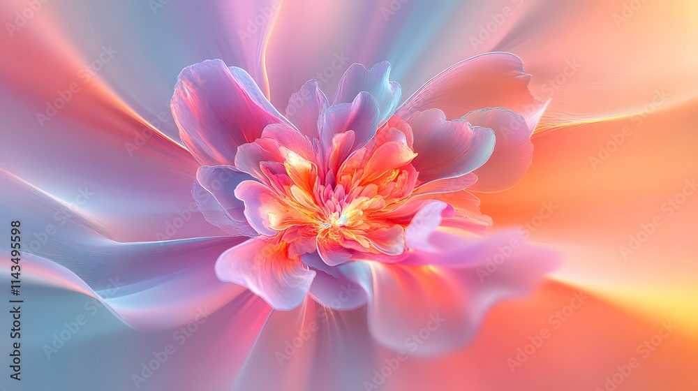 Abstract Pastel Flower Soft Hues Artistic Bloom Abstract Pastel Flower Soft Hues Artistic Bloom