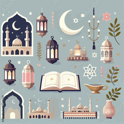 illustration of Ramadan ornaments