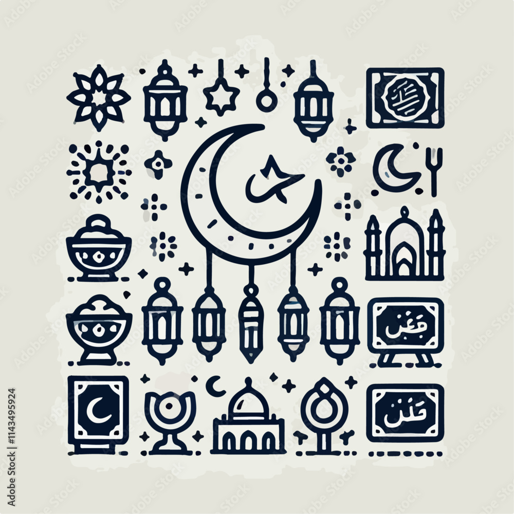 vector illustration of Ramadan ornaments vector illustration of Ramadan ornaments