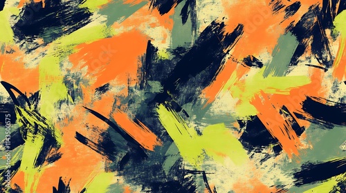 Vibrant abstract digital painting colorful brushstrokes pattern art.. AI Generated photo