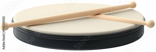 Digital Drum with Wooden Sticks. A Realistic Image photo