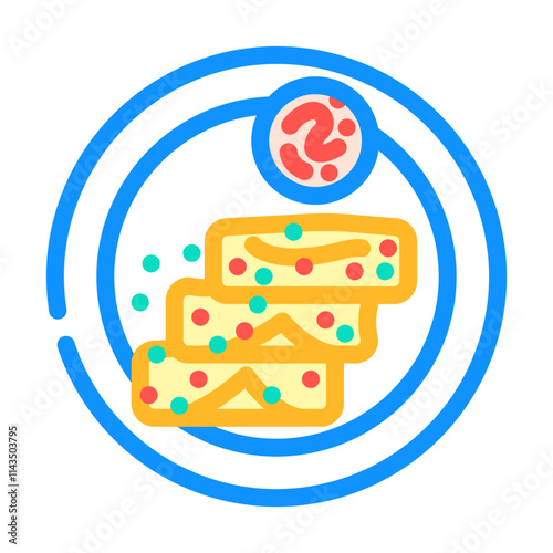 spring rolls chinese cuisine color icon vector. spring rolls chinese cuisine sign. isolated symbol illustration