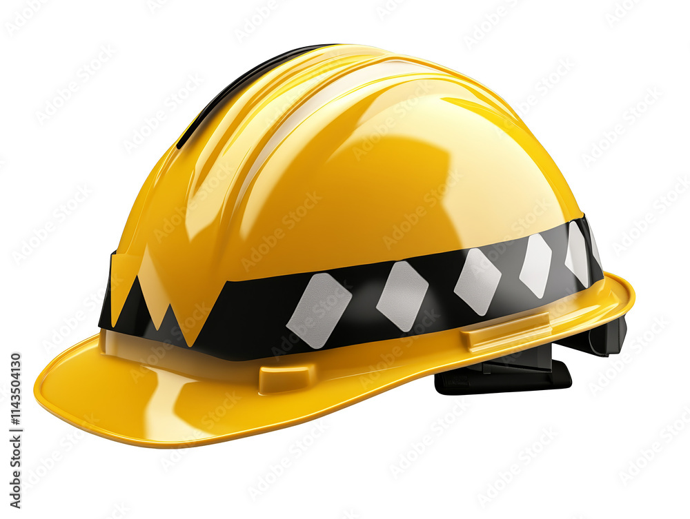 Bright yellow hard hat, essential safety gear for construction and industrial work. providing protection on the job site. Bright yellow hard hat, essential safety gear for construction and industrial work. providing protection on the job site.