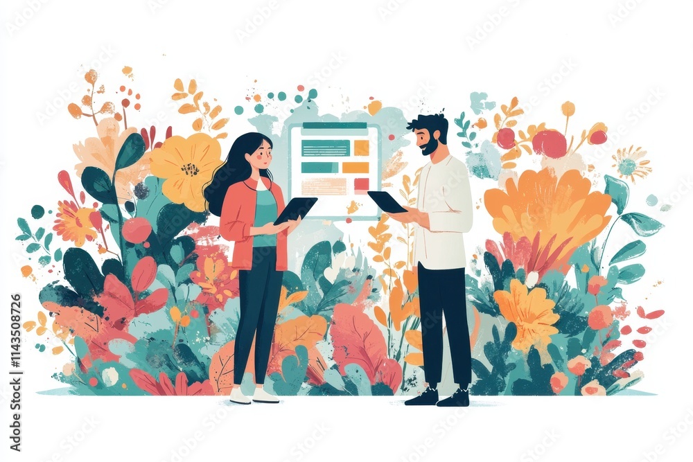 Influencer collaboration in floral setting creative content Influencer collaboration in floral setting creative content