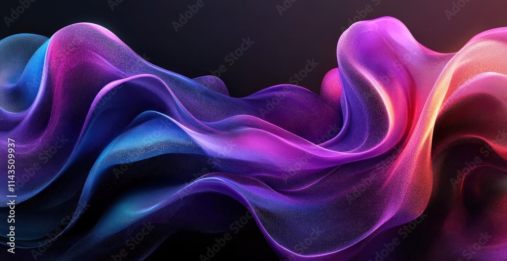 Fototapeta premium Vibrant Purple and Teal Dynamic Abstract Graphic Background