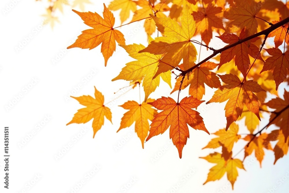 Autum leaves of chestnut tree isolated on white background, golden brown, fall foliage, autumn leaves Autum leaves of chestnut tree isolated on white background, golden brown, fall foliage, autumn leaves