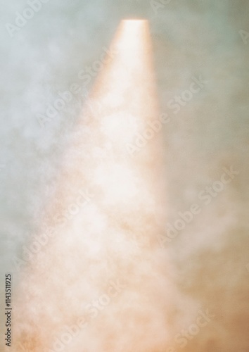 Cinematic Spotlight Cutting Through Ethereal Smoke in Atmospheric Abstract Scene photo