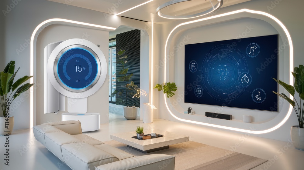 Modern Smart Home Living Room Design With Innovative Technology