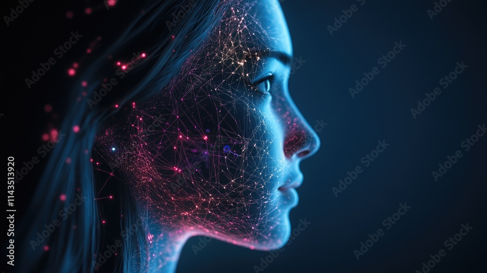 A profile picture of an AI with digital circuitry and data streams, symbolizing the power behind artificial intelligence technology,generative ai A profile picture of an AI with digital circuitry and data streams, symbolizing the power behind artificial intelligence technology,generative ai