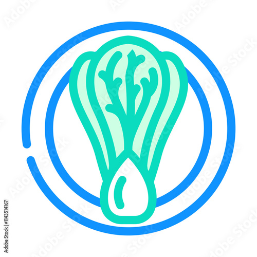 bok choy chinese cuisine color icon vector. bok choy chinese cuisine sign. isolated symbol illustration