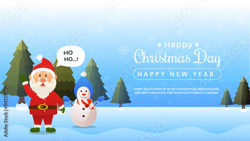 Snowman and Pine Trees Christmas Greeting Card,Christmas greeting card