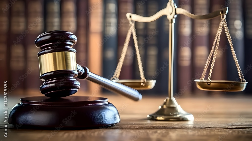 Gavel, scales of justice and law books Gavel, scales of justice and law books