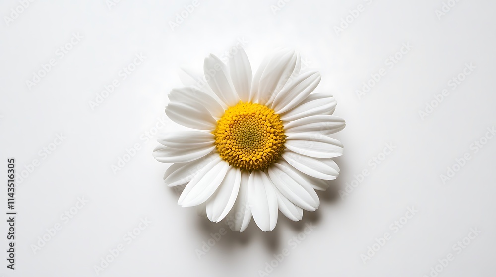 White daisy flower mockup centered on a wide shot photo. AI Generated White daisy flower mockup centered on a wide shot photo. AI Generated