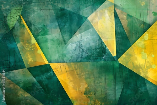 Colorful abstract artwork featuring flowing shapes and waves in green and yellow hues, perfect for modern decor and design, Abstract Colorful waves and Lines background for design and presentation.