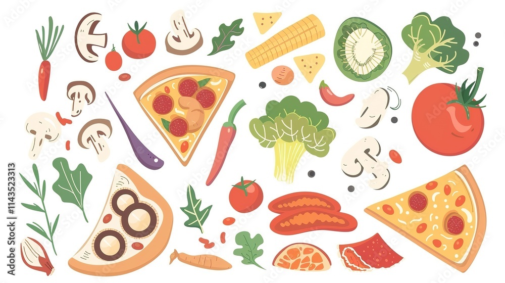 The Tempting Pizza for Vegetarian and Vegan on White Background: A Wholesome and Flavorful Option for All. The Tempting Pizza for Vegetarian and Vegan on White Background: A Wholesome and Flavorful Option for All.
