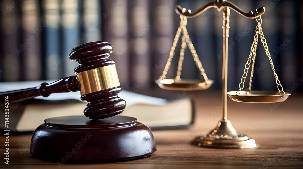 Gavel, scales of justice and law books Gavel, scales of justice and law books