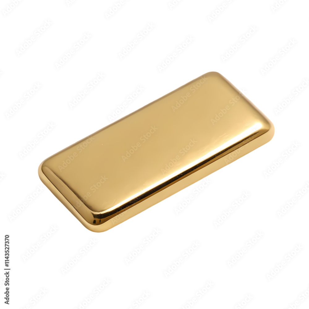 High-Quality Gold Ingot on Black Background High-Quality Gold Ingot on Black Background