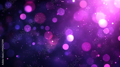 Vibrant purple blurred bokeh digital painting abstract style. AI Generated