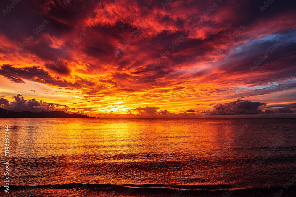 Obraz premium sunset over the sea