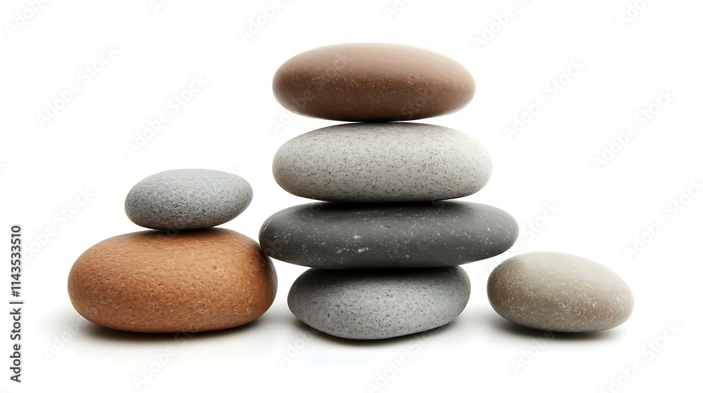 Balanced Pebbles: A Studio Still Life Photography. AI Generated Balanced Pebbles: A Studio Still Life Photography. AI Generated