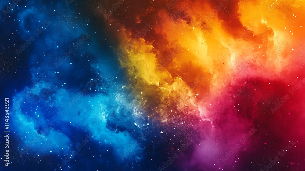 Vivid Colorful Clouds Swirl Digitally Abstract Painting Style. AI Generated Vivid Colorful Clouds Swirl Digitally Abstract Painting Style. AI Generated