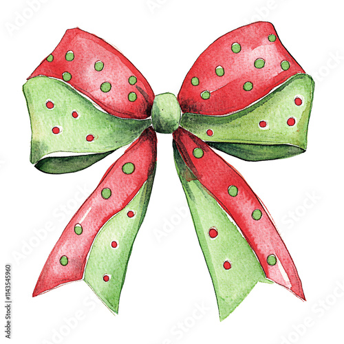 Charming christmas bow clipart festive decor scene graphic illustration holiday atmosphere whimsical viewpoint joyful concept