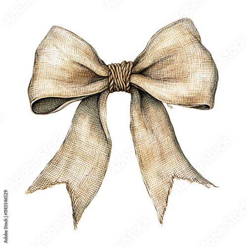 Rustic christmas bow decoration clipart festive burl background digital art holiday theme whimsical design concept
