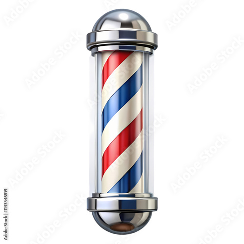 3D Rendering of a Classic Barber Pole
