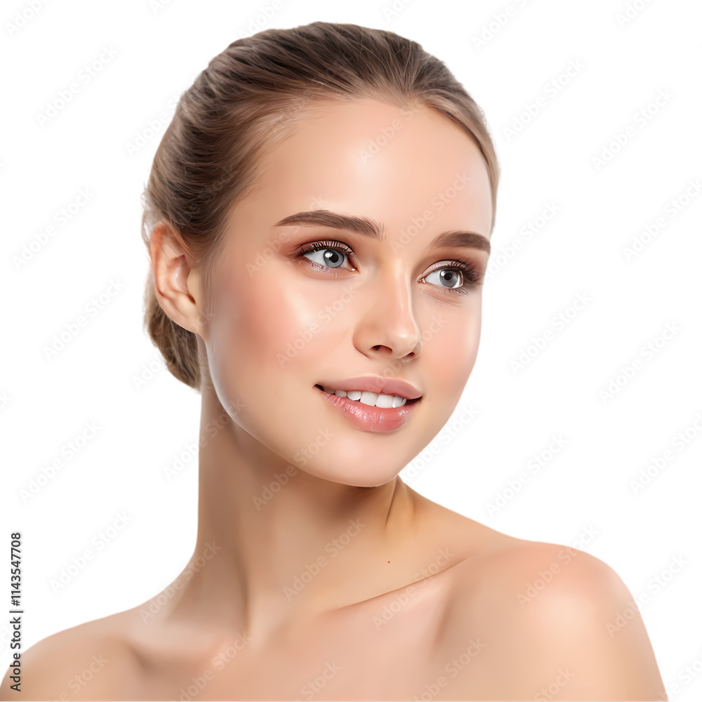 Beautiful Woman with Perfect Skin, Ready for Spa Treatments Beautiful Woman with Perfect Skin, Ready for Spa Treatments