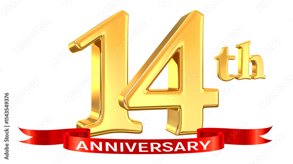 Anniversary Gold Number 14 Anniversary Gold Number 14