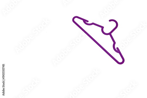 Purple Plastic Hanger on Clean White Background