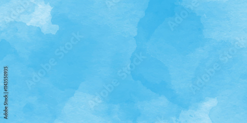 Abstract blue watercolor background, Light blue background with watercolor,Blue Irregular Stains and Splatter Print. Blue Smoke,Abstract blue sky with clouds, Bright painted sky blue watercolor backgr