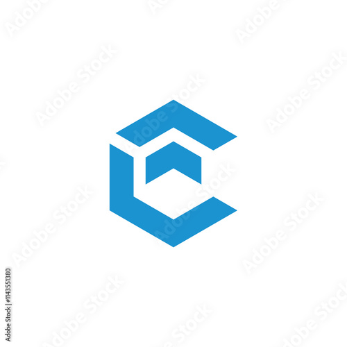 Hexagon Letter C Logo design vector template