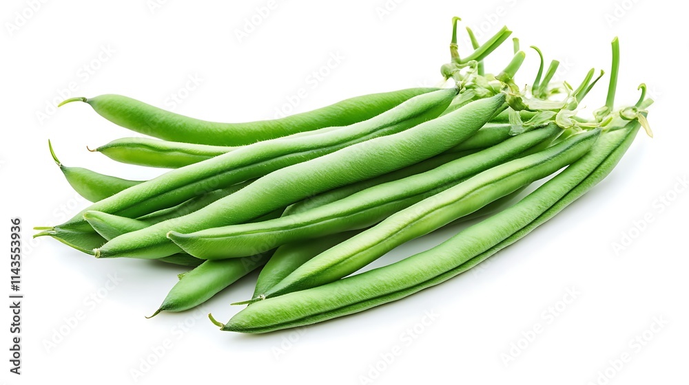 Green beans stacked closely food mockup wide shot photo. AI Generated Green beans stacked closely food mockup wide shot photo. AI Generated