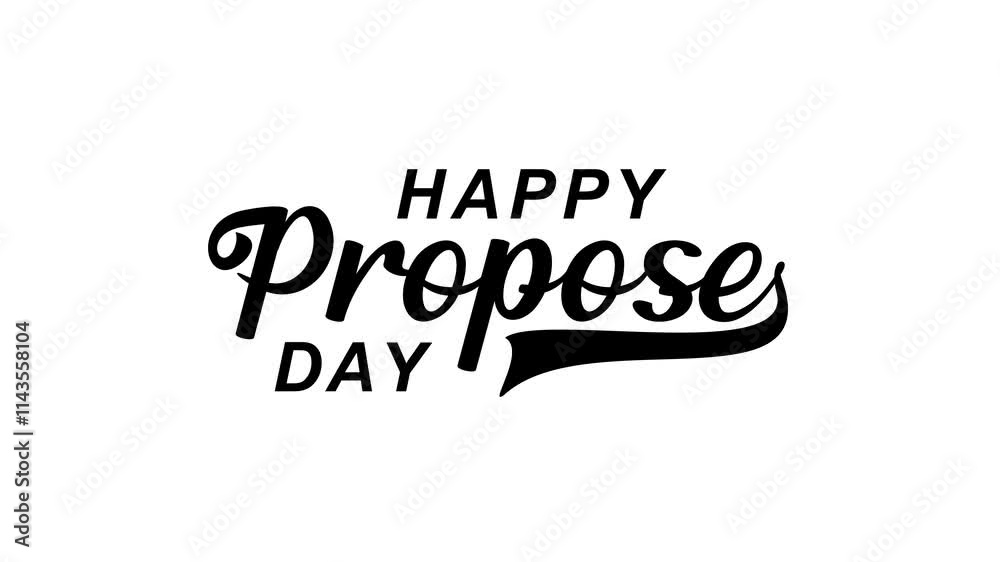 Happy Propose Day text animation lettering is perfect for romantic greeting cards, social media posts, or event invitations. Happy Propose Day text animation lettering is perfect for romantic greeting cards, social media posts, or event invitations.