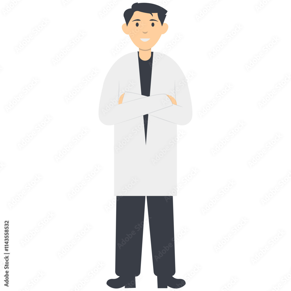 Pharmacist People Character in Cartoon Design. Isolated Vector Illustration Pharmacist People Character in Cartoon Design. Isolated Vector Illustration