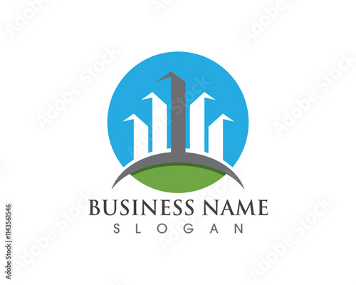 Business finance logo and symbols vector concept illustration