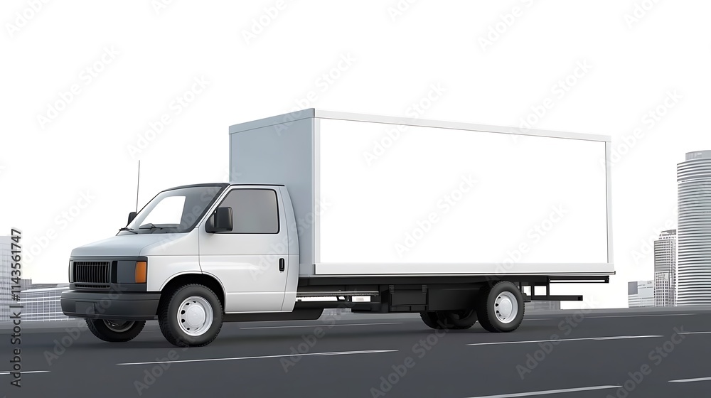Blank white billboard on a transit box van mini car, perfect for advertising mockup design. Ideal for branding and marketing projects. Blank white billboard on a transit box van mini car, perfect for advertising mockup design. Ideal for branding and marketing projects.