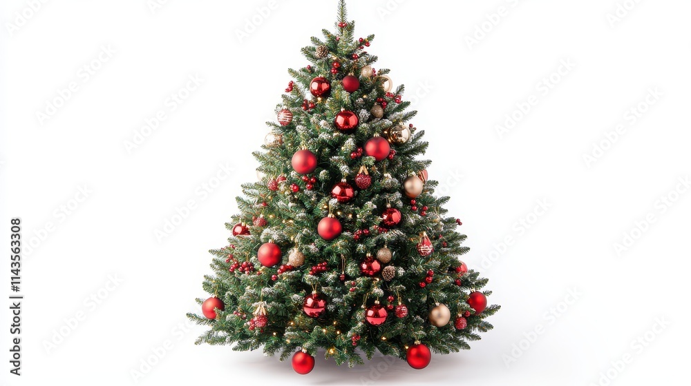 christmas tree decoration on a white background christmas tree decoration on a white background