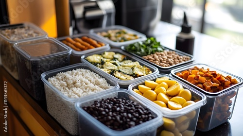 Diverse Healthy Food Ingredients on Display photo