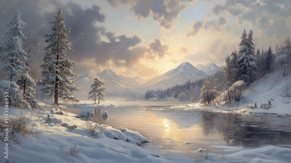 Schneemänner in Winterlandschaft Schneemänner in Winterlandschaft